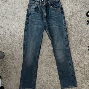 Zara Dark Blue Straight Jeans